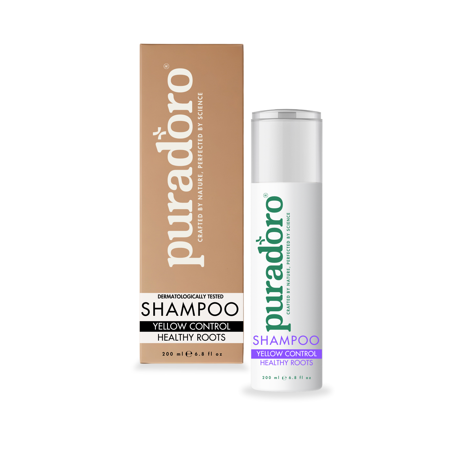 yellow shampoo Champú Anti-Amarillo & Raíces Sanas – Neutraliza tonos amarillos, ilumina rubios y grises 200ml - Imagen 1